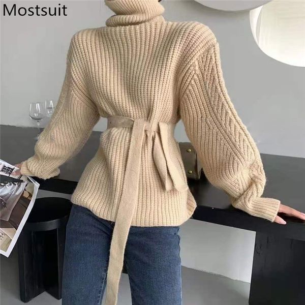 turtleneck belted knitted pullover sweater women full sleeve korean elegant solid vintage female jumpers femme 210518, White;black
turtleneck belted knitted pullover sweater women full sleeve korean elegant solid vintage female jumpers femme 210518, White;black