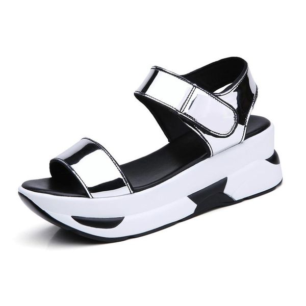 summer women high platform sandals wedge beach flip flops ladies slingback heel shoes, Black
summer women high platform sandals wedge beach flip flops ladies slingback heel shoes, Black