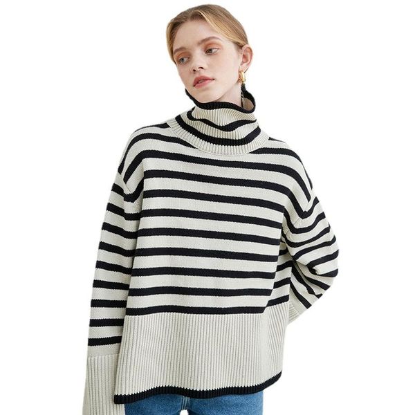 women's sweaters women black big size knitting pullovers sweater loose fit turtleneck long sleeve fashion autumn winter 2021, White;black
women's sweaters women black big size knitting pullovers sweater loose fit turtleneck long sleeve fashion autumn winter 2021, White;black