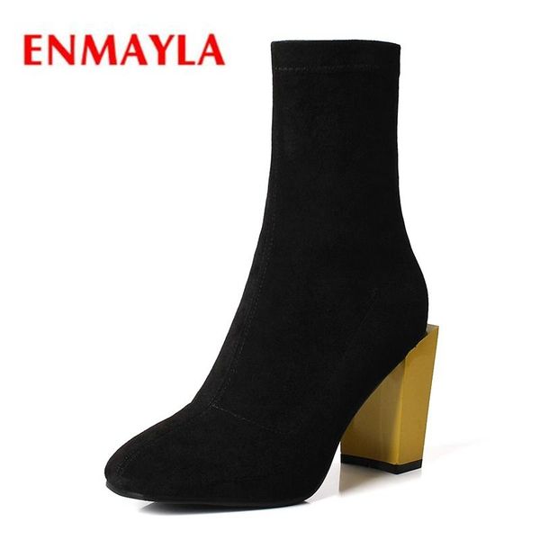 boots enmayla pointed toe basic slip-on botas mujer invierno women square heel booties size34-40 zyl1908, Black
boots enmayla pointed toe basic slip-on botas mujer invierno women square heel booties size34-40 zyl1908, Black