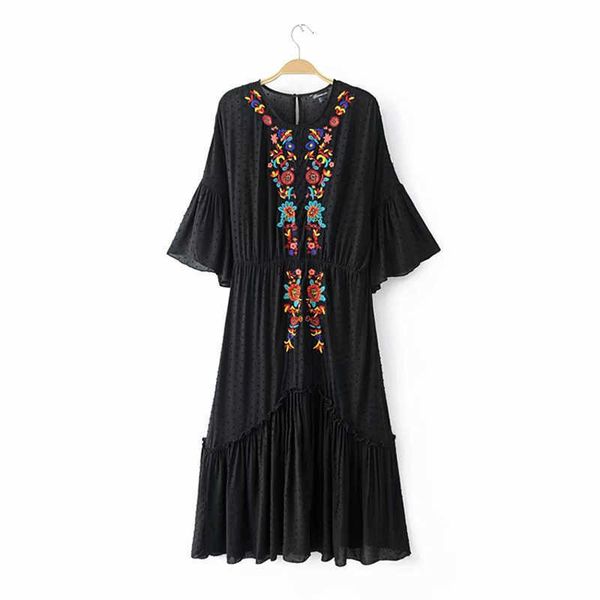 perhaps u black white floral embroidery o neck 3/4 sleeve flare sleeve dot maxi long dress autumn d0685 210529, Black;gray
perhaps u black white floral embroidery o neck 3/4 sleeve flare sleeve dot maxi long dress autumn d0685 210529, Black;gray