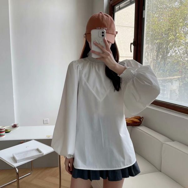 women's blouses & shirts 2021 spring and summer elegant retro all-match flashlight collar ladies'blouse, White
women's blouses & shirts 2021 spring and summer elegant retro all-match flashlight collar ladies'blouse, White