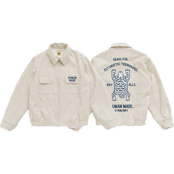 human made souvenir jacket blouson style lightweight jacket 211013, Black;brown