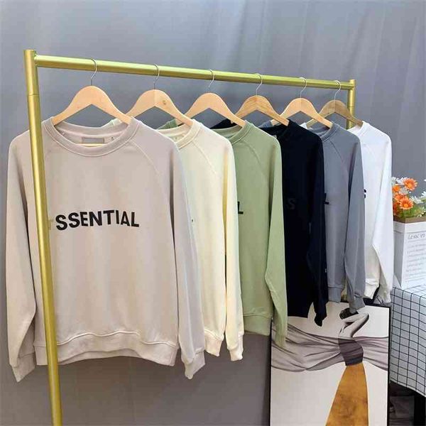 2021 autumn fg double thread ess round neck chest letter silicone men's and women's straddle casual sweater, Black
2021 autumn fg double thread ess round neck chest letter silicone men's and women's straddle casual sweater, Black