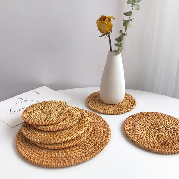 mats & pads rattan table round placemat for home office coffee cup pad handmade woven insulation heat coasters dinner decor
mats & pads rattan table round placemat for home office coffee cup pad handmade woven insulation heat coasters dinner decor
