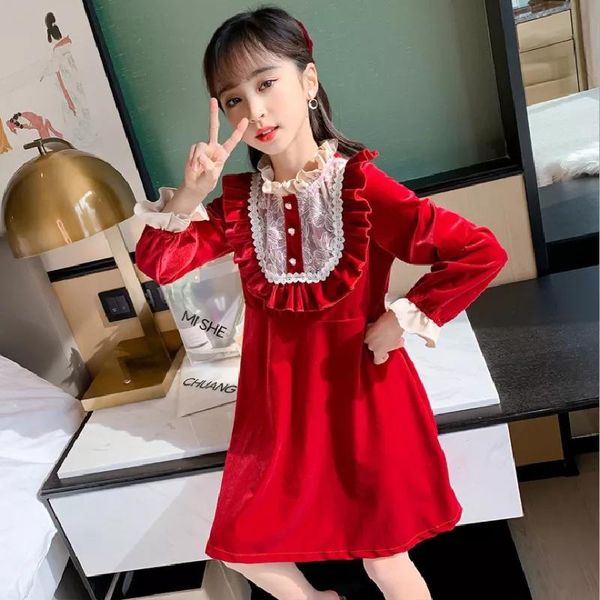 girl's dresses girls christmas for 2022 autumnl children's clothing of kids lace fashion princess dress aged 4-15, Red;yellow
girl's dresses girls christmas for 2022 autumnl children's clothing of kids lace fashion princess dress aged 4-15, Red;yellow