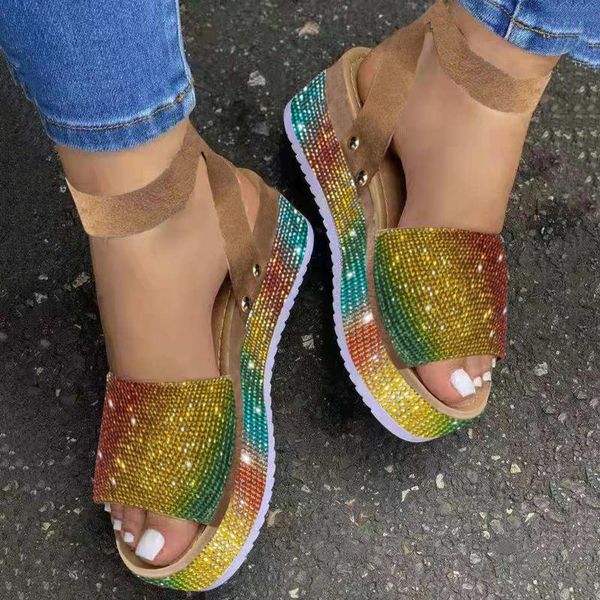 sandals womens summer wedge crystal rhinestone flip flop buckle strap slip on femme beach shoes large size zapatos #40, Black
sandals womens summer wedge crystal rhinestone flip flop buckle strap slip on femme beach shoes large size zapatos #40, Black