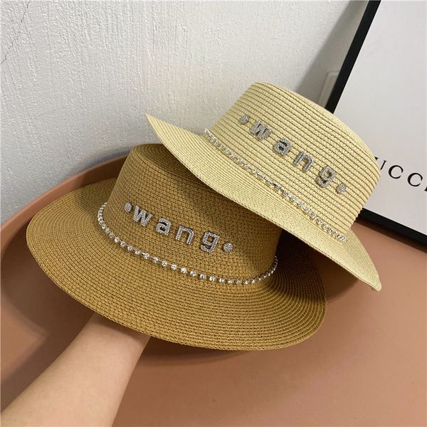 women's summer diamond flat straw drill sunscreen hat style beach hat, Yellow
women's summer diamond flat straw drill sunscreen hat style beach hat, Yellow