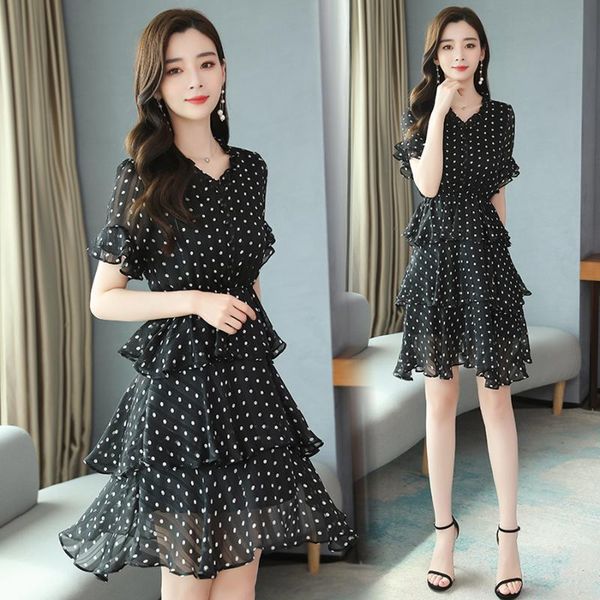 casual dresses 2021 sweet dot chiffon cake summer vintage 3xl plus size midi sundress women elegant bodycon party vestidos, Black;gray
casual dresses 2021 sweet dot chiffon cake summer vintage 3xl plus size midi sundress women elegant bodycon party vestidos, Black;gray