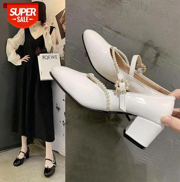 fashion single shoes women round toe thick heel princess pearl decoration work women's #iu7h, Black
fashion single shoes women round toe thick heel princess pearl decoration work women's #iu7h, Black