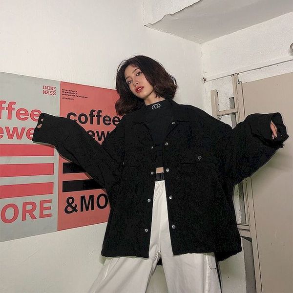 women's jackets autumn new coat female student korean version loose corduroy hong kong drawstring tooling retro clothes oversi, Black;brown
women's jackets autumn new coat female student korean version loose corduroy hong kong drawstring tooling retro clothes oversi, Black;brown
