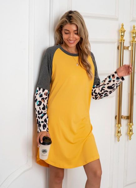 casual dresses women's leopard dress fall short mini long sleeve round neck girl tummy patchwork loose winter home wear, Black;gray
casual dresses women's leopard dress fall short mini long sleeve round neck girl tummy patchwork loose winter home wear, Black;gray