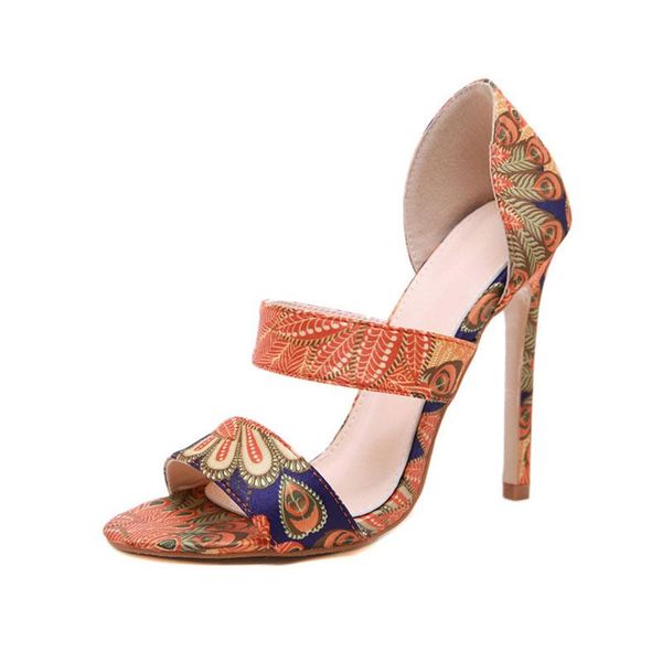 women leather sandals open toe stiletto high heels summer ladies party pattern printed retro sandal shoes woman sandalias, Black
women leather sandals open toe stiletto high heels summer ladies party pattern printed retro sandal shoes woman sandalias, Black