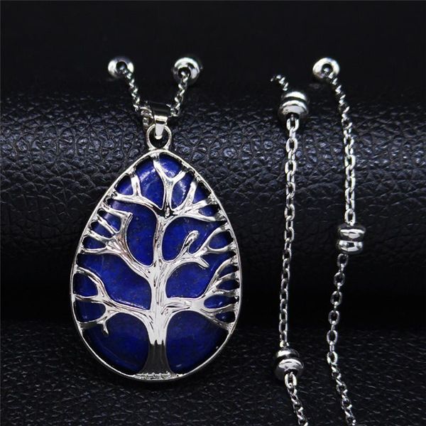 pendant necklaces tree of life natural stone stainless steel long & pendants silver color women necklace chain jewelry colar npa1s04
pendant necklaces tree of life natural stone stainless steel long & pendants silver color women necklace chain jewelry colar npa1s04