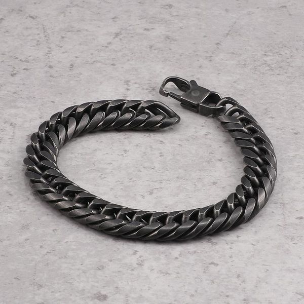 link, chain 12mm 9 inch black double curb bracelet stainless steel fashion jewelry bangle for mens
link, chain 12mm 9 inch black double curb bracelet stainless steel fashion jewelry bangle for mens