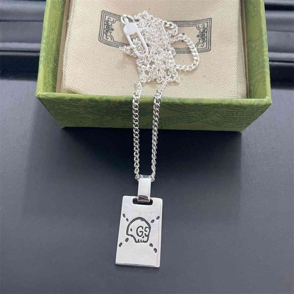 rectangular skull necklace faced elf pendant couple sweater chain, Golden;silver
rectangular skull necklace faced elf pendant couple sweater chain, Golden;silver