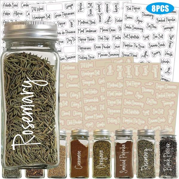 wall stickers 8pcs spice label combo black and white preprinted labels for jar durable c44
wall stickers 8pcs spice label combo black and white preprinted labels for jar durable c44