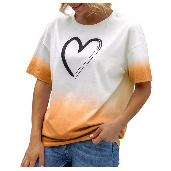 women gradient print t_shirts 2021 summer casual loose o-neck shirt outdoor short sleeve femme women's t-shirt, White
women gradient print t_shirts 2021 summer casual loose o-neck shirt outdoor short sleeve femme women's t-shirt, White