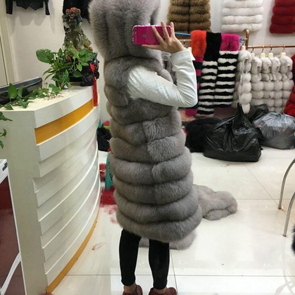 women's fur & faux gamporl 2021 fall/winter fashion coats and jackets selling whole leather hood long sleeveless waistcoat, Black
women's fur & faux gamporl 2021 fall/winter fashion coats and jackets selling whole leather hood long sleeveless waistcoat, Black