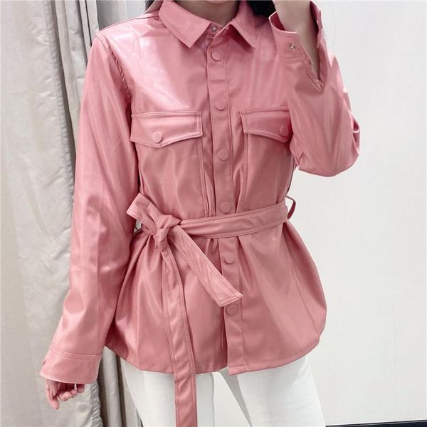 women's leather & faux 2021 fall lapel long sleeve solid color waist singel breasted fashion temperament light mature blazer, Black
women's leather & faux 2021 fall lapel long sleeve solid color waist singel breasted fashion temperament light mature blazer, Black