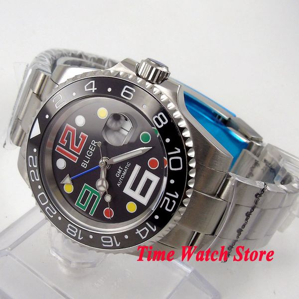 blister 40mm black marker date colorful marks saphire glass ceramic bezel gmt automatic clock b62, Slivery;brown
blister 40mm black marker date colorful marks saphire glass ceramic bezel gmt automatic clock b62, Slivery;brown