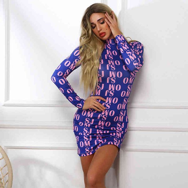 letter print elegant party dress long sleeve slim bodycon mini dresses purple turtleneck autumn high street fashion, Black;gray
letter print elegant party dress long sleeve slim bodycon mini dresses purple turtleneck autumn high street fashion, Black;gray