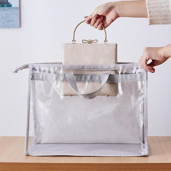storage bags dust-proof transparent bag organizer hanging handbag cover with zipper high capacity
storage bags dust-proof transparent bag organizer hanging handbag cover with zipper high capacity