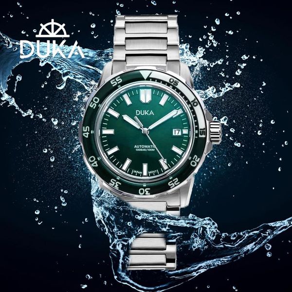 wristwatches duka design sapphire ceramic ring men's automatic mechanical watches nh35a waterproof men wrist watch business relogio mas, Slivery;brown
wristwatches duka design sapphire ceramic ring men's automatic mechanical watches nh35a waterproof men wrist watch business relogio mas, Slivery;brown