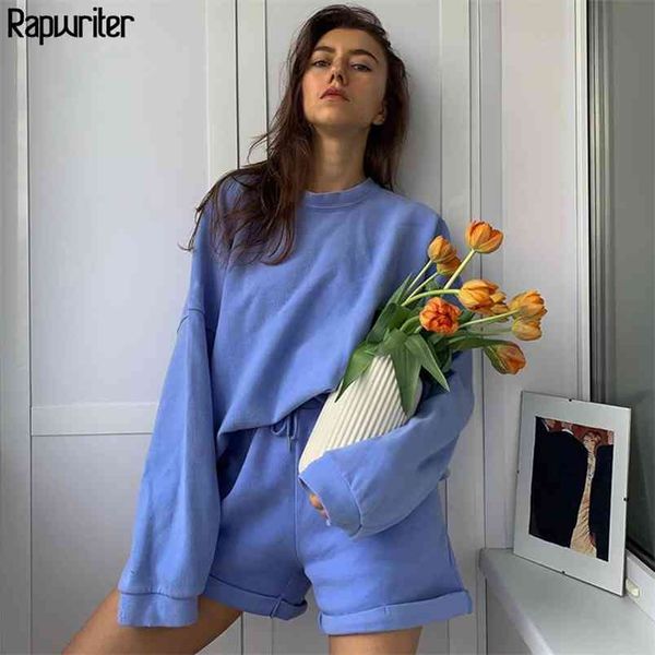 casual solid color tracksuit women 2 piece set summer autumn oversize sweatshirt+drawstring shorts sweat outfit 210510, White
casual solid color tracksuit women 2 piece set summer autumn oversize sweatshirt+drawstring shorts sweat outfit 210510, White