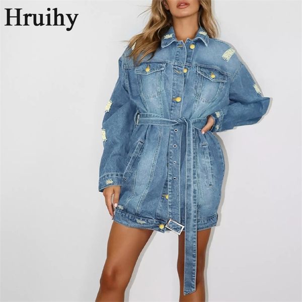 denim jacket women fashion hole mid length pocket button elegant casual loose chaqueta mezclilla mujer 210513, Black;brown
denim jacket women fashion hole mid length pocket button elegant casual loose chaqueta mezclilla mujer 210513, Black;brown