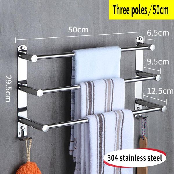 towel racks ru bathroom holder bar 304 stainless steel 40cm/50cm 3 ties arm rail toallero hanger rack wall mounted
towel racks ru bathroom holder bar 304 stainless steel 40cm/50cm 3 ties arm rail toallero hanger rack wall mounted