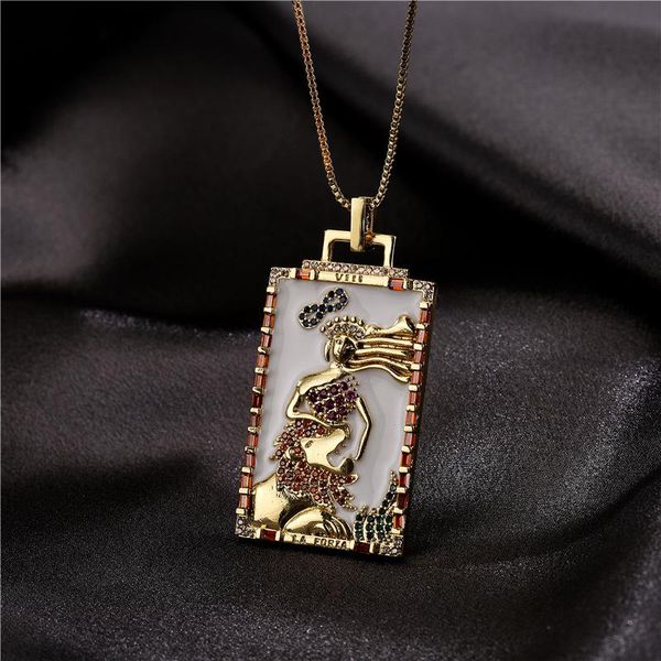 chains tarot sun moon neckalce personalized oil painting drop pendant necklace vintage copper micro-inlaid tribal stylish jewelry, Silver
chains tarot sun moon neckalce personalized oil painting drop pendant necklace vintage copper micro-inlaid tribal stylish jewelry, Silver
