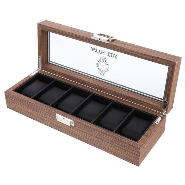 watch boxes & cases jewelry display case 6 slot box wooden storage organizer, Black;blue
watch boxes & cases jewelry display case 6 slot box wooden storage organizer, Black;blue