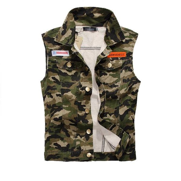 men's vests camouflage denim vest designer fashion retro hole washed fit slim casual men clothing bc4e808, Black;white
men's vests camouflage denim vest designer fashion retro hole washed fit slim casual men clothing bc4e808, Black;white