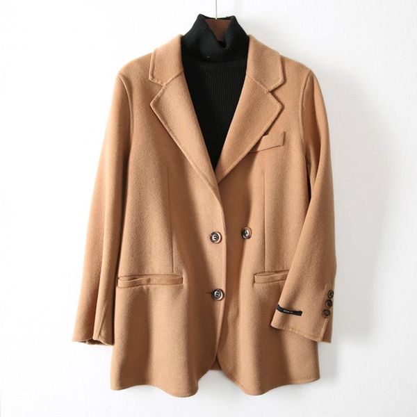 women's wool & blends shuchan button office lady autumn woman winter coats and jackets casacos femininos inverno 2021 female, Black
women's wool & blends shuchan button office lady autumn woman winter coats and jackets casacos femininos inverno 2021 female, Black