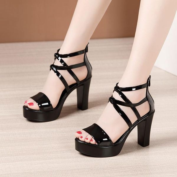 shoes woman summer fashion platform solid slip sandals fish mouth zipper ankle strap office high heel, Black
shoes woman summer fashion platform solid slip sandals fish mouth zipper ankle strap office high heel, Black
