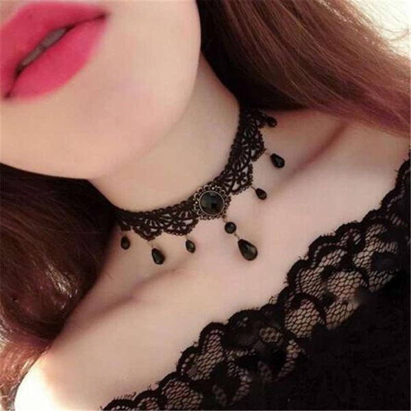 chokers gothic victorian crystal tassel tattoo choker necklace black lace collar vintage women wedding jewelry 2021 fashion, Golden;silver
chokers gothic victorian crystal tassel tattoo choker necklace black lace collar vintage women wedding jewelry 2021 fashion, Golden;silver