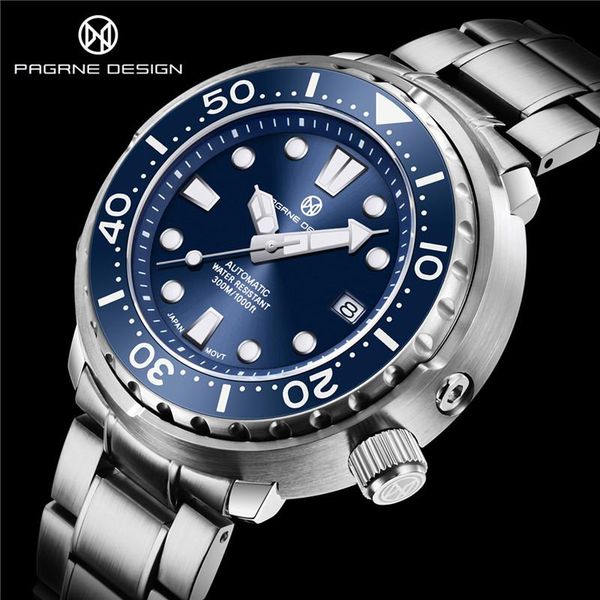 wristwatches pagrne design men mechanical watch luxury sapphire glass 300m diving 45mm stainless steel automatic reloj hombre, Slivery;brown
wristwatches pagrne design men mechanical watch luxury sapphire glass 300m diving 45mm stainless steel automatic reloj hombre, Slivery;brown