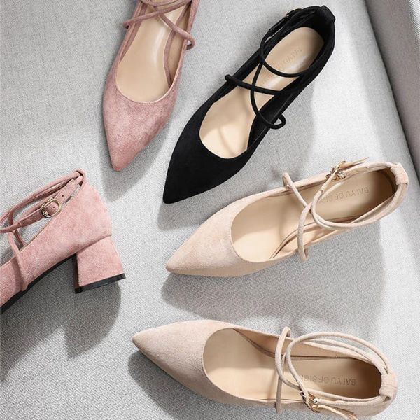 dress shoes woman 2021 women faux suede leather square high heels 4.5cm pointed toe narrow band lace up elegant party office lady pump, Black
dress shoes woman 2021 women faux suede leather square high heels 4.5cm pointed toe narrow band lace up elegant party office lady pump, Black