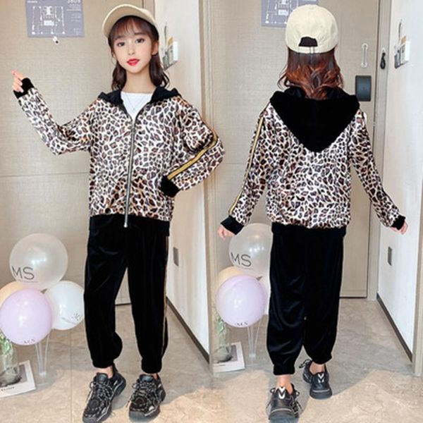 clothing sets girls sports style casual suit pleuche leopard print hooded coat+pants children's autumn 2021 fashion kids two pieces outf, White
clothing sets girls sports style casual suit pleuche leopard print hooded coat+pants children's autumn 2021 fashion kids two pieces outf, White