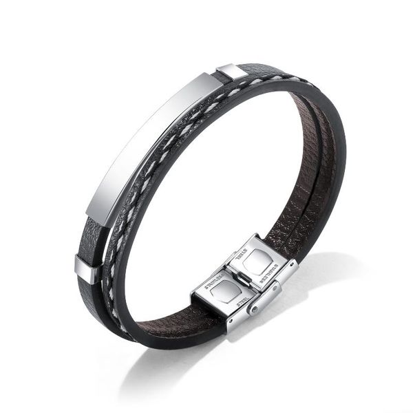 european american fashion multi layer bracelets keep going inspirational personalized leather bangle stainless steel charm, Golden;silver
european american fashion multi layer bracelets keep going inspirational personalized leather bangle stainless steel charm, Golden;silver