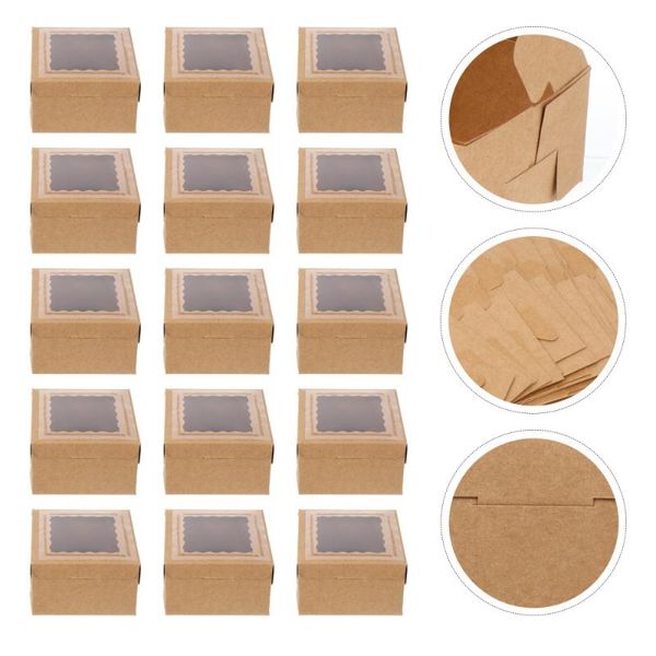 gift wrap 25pcs kraft paper boxes dessert containers muffin carriers with clear window
gift wrap 25pcs kraft paper boxes dessert containers muffin carriers with clear window