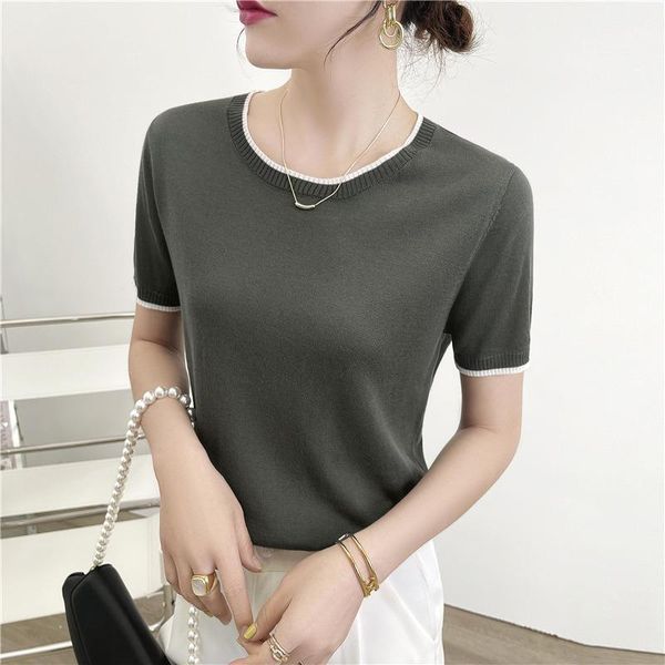 women's t-shirt 2021 summer style 100 pure cotton thread short-sleeved sweater round neck loose half-sleeved vest, White
women's t-shirt 2021 summer style 100 pure cotton thread short-sleeved sweater round neck loose half-sleeved vest, White