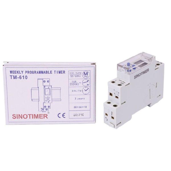 timers 875a tm610 220v/110v timer switch 18mm single module din rail lcd digital 7 days 24 hours programmable output power 16a
timers 875a tm610 220v/110v timer switch 18mm single module din rail lcd digital 7 days 24 hours programmable output power 16a