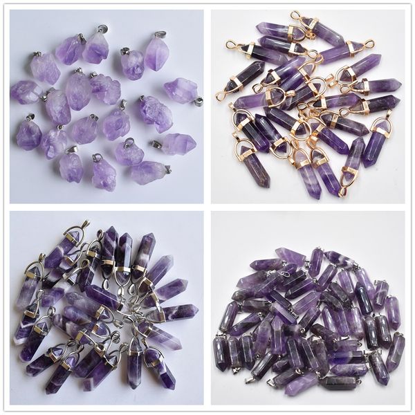natural stone hexagonal prism amethysts healing pendants charms diy necklace jewelry accessories making, Bronze;silver
natural stone hexagonal prism amethysts healing pendants charms diy necklace jewelry accessories making, Bronze;silver
