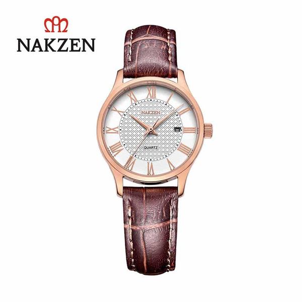 wristwatches nakzen luxury women watches leather clock quartz watch casual life waterproof wristwatch montre femme reloj ladies, Slivery;brown
wristwatches nakzen luxury women watches leather clock quartz watch casual life waterproof wristwatch montre femme reloj ladies, Slivery;brown