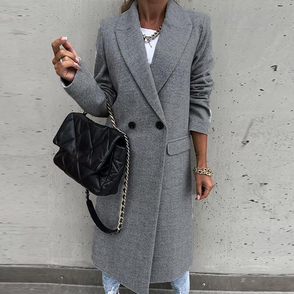 women's wool & blends autumn ol commuter elegant lapel blazer fashion single breasted lined pocket slim outerwear winter women solid ca, Black
women's wool & blends autumn ol commuter elegant lapel blazer fashion single breasted lined pocket slim outerwear winter women solid ca, Black