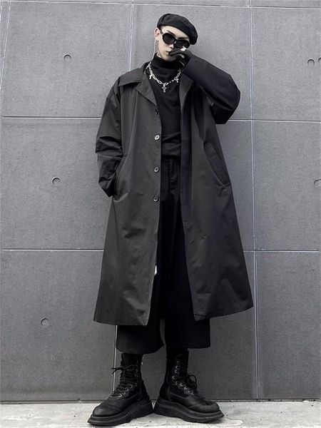 men's trench coats windbreaker dark loose in the long over knee coat city youth fashion leisure large size, Tan;black
men's trench coats windbreaker dark loose in the long over knee coat city youth fashion leisure large size, Tan;black