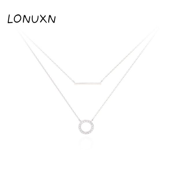 38+4cm 925 sterling silver jewelry double layer simple necklace for women choker 0.8cm circle round pendant gift chokers, Golden;silver
38+4cm 925 sterling silver jewelry double layer simple necklace for women choker 0.8cm circle round pendant gift chokers, Golden;silver