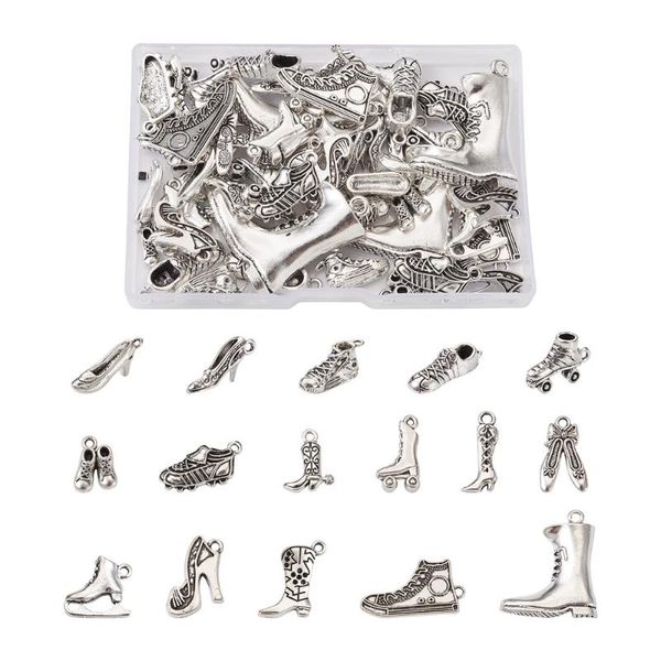 charms 1set tibetan antique silver color vintage alloy boots skates sneakers high-heeled shoes pendants for jewelry making, Bronze;silver
charms 1set tibetan antique silver color vintage alloy boots skates sneakers high-heeled shoes pendants for jewelry making, Bronze;silver